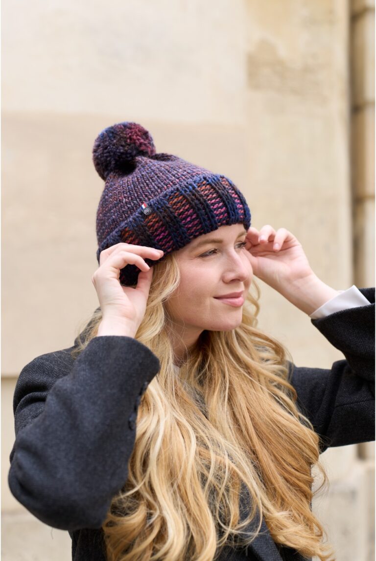 maison-bonnefoy - Bonnet Rafael avec pompon – Pastel Nude