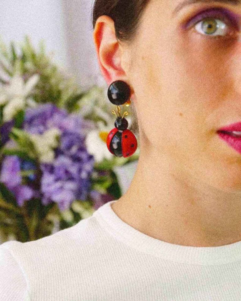 Ciléa Paris - Boucle d'oreille pendante Belle – Clip (oreilles non percées)