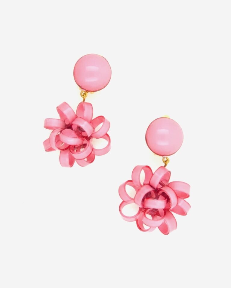 Ciléa Paris - Boucles d'oreilles pendantes Gribouille – Jaune pale / Tige (Oreilles percées)