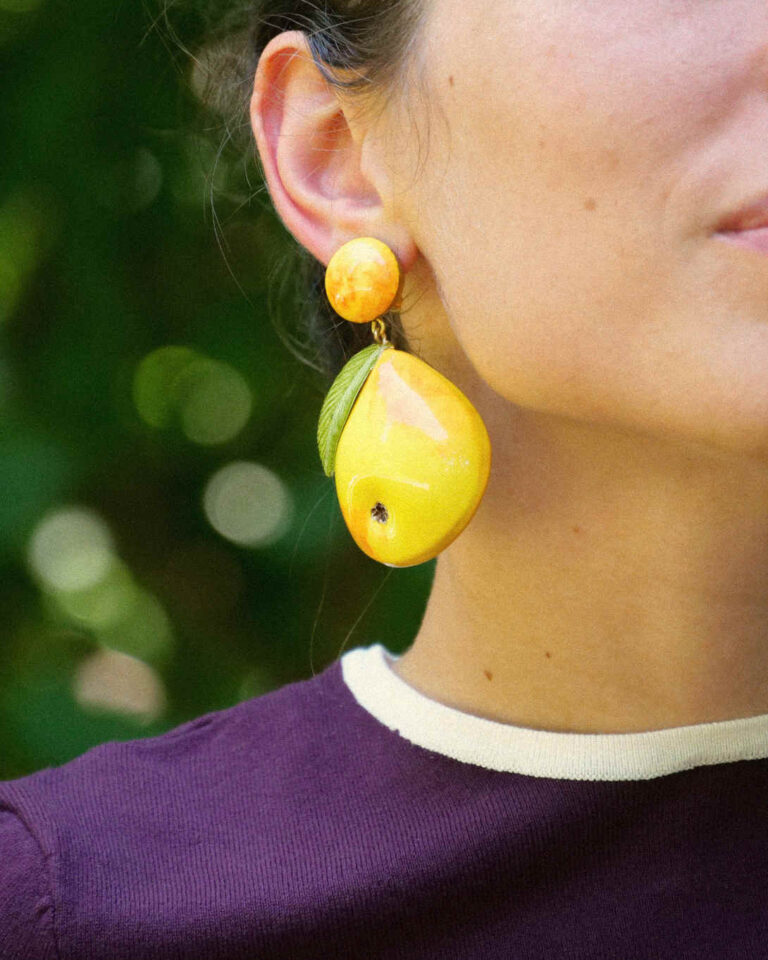 Ciléa Bijoux - Boucle d'oreille longue Poire - Maxi – Tiges (oreilles percées)