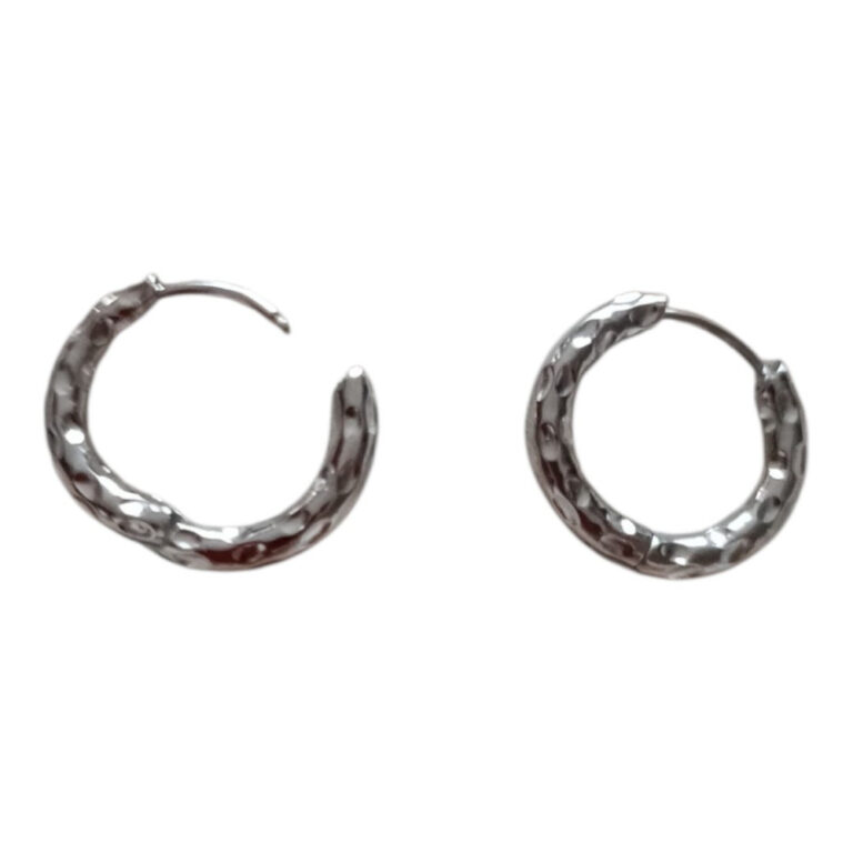 L’Atelier de Patricia - Boucles d'oreilles créoles – Gris clair