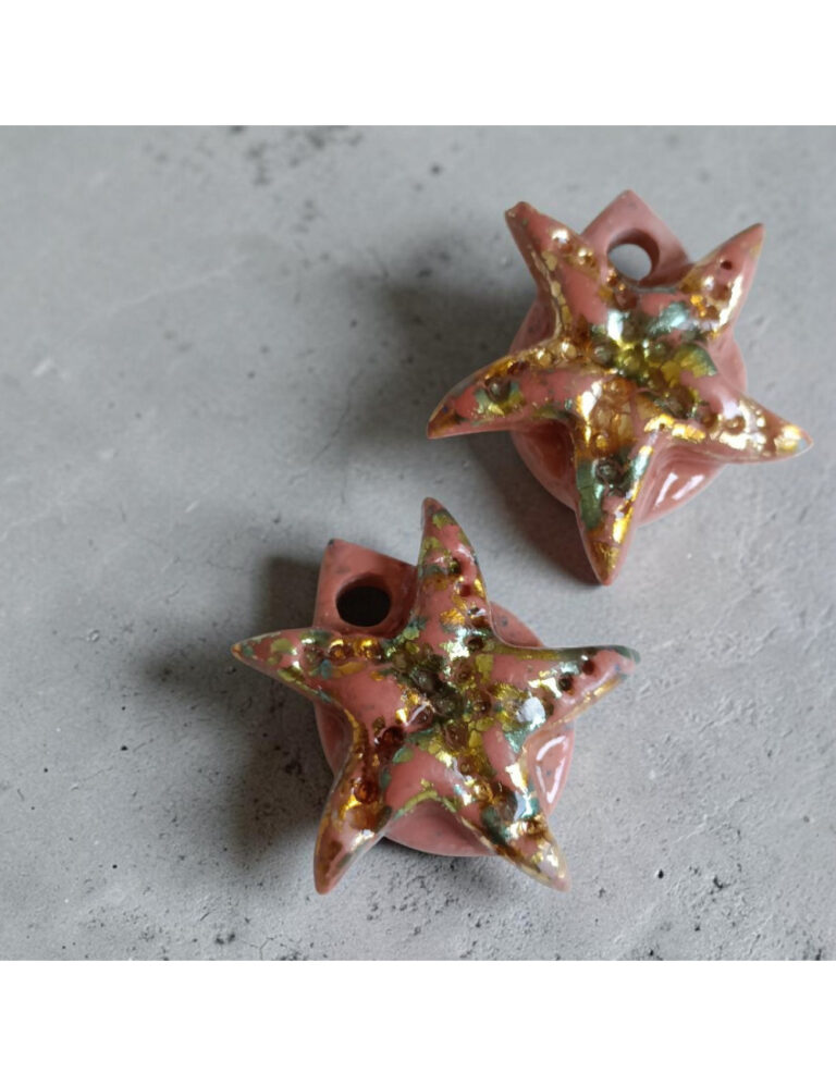 L’Atelier de Patricia - Boucles d'oreilles interchangeable - coquillages – Marron clair