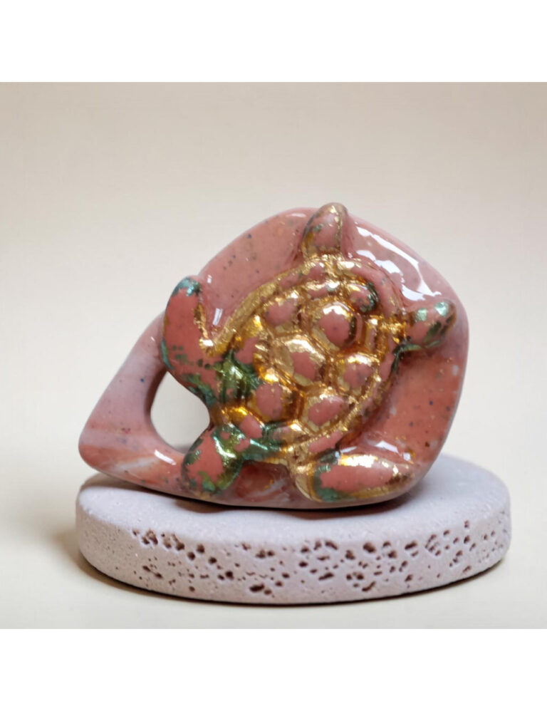 L’Atelier de Patricia - Boucles d'oreilles interchangeable - tortue – Marron clair