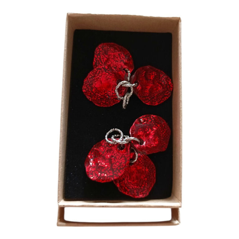 L’Atelier de Patricia - Boucles d'oreilles interchangeable – Rouge