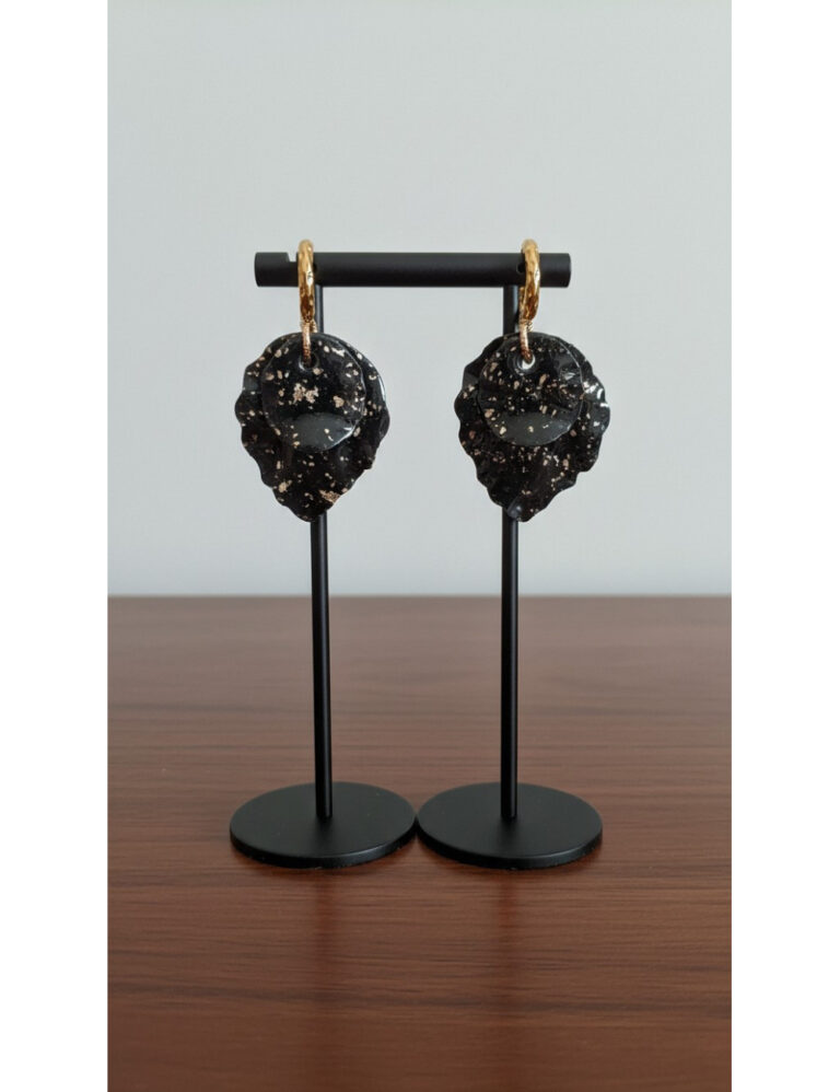L’Atelier de Patricia - Boucles d'oreilles interchangeable – Boucles d'oreilles interchangeable noir