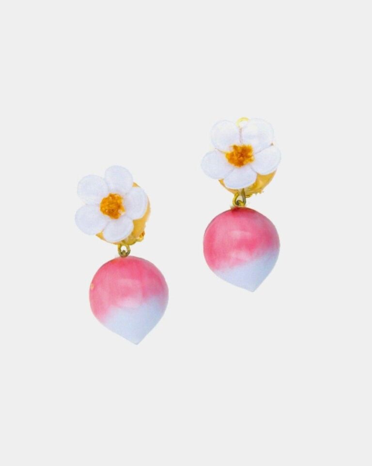 Ciléa Paris - Boucles d'oreilles Radis Botanica – Fleur / Dormeuse (Oreilles percées)