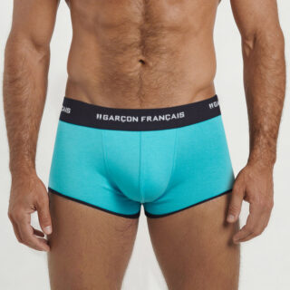 Boxer court turquoise par la marque Garçon Français Garçon Français - Boxer court turquoise