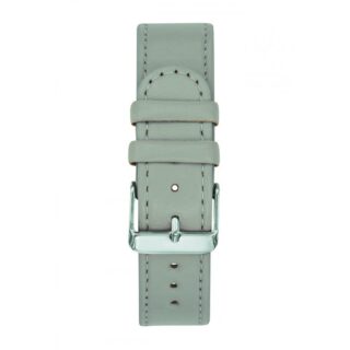 Menthe à l’eau - Bracelet 18 mm façon cuir gris boucle chromée
