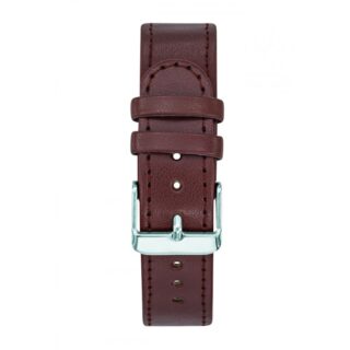 Menthe à l’eau - Bracelet 18 mm façon cuir marron boucle chromée