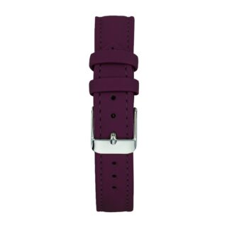 Menthe à l’eau - Bracelet Femme 16 mm Cuir Véritable Bordeaux boucle chromée