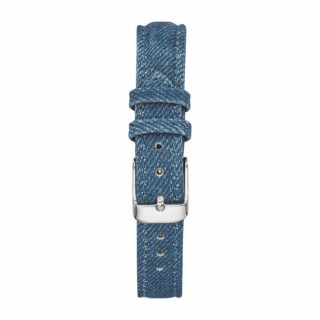 Menthe à l’eau - Bracelet Femme 16 mm Cuir Véritable Jeans boucle chromée
