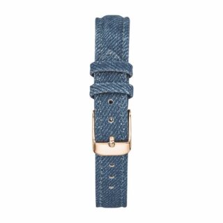 Menthe à l’eau - Bracelet Femme 16 mm Cuir Véritable Jeans boucle rose dorée