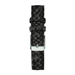 Menthe à l’eau - Bracelet Femme 16 mm Cuir Véritable Python Gris boucle chromée