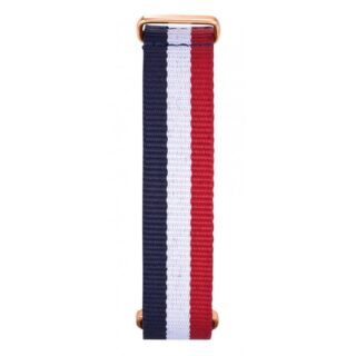 bracelet Femme 16 mm GOLD bleu blanc rouge par la marque Menthe à l’eau Menthe à l’eau - bracelet Femme 16 mm GOLD bleu blanc rouge