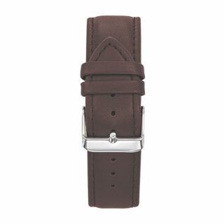 Menthe à l’eau - Bracelet Homme 20 mm Cuir véritable Marron boucle chromée