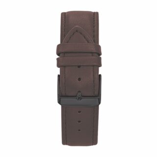 Menthe à l’eau - Bracelet Homme 20 mm Cuir véritable Marron boucle noire