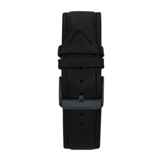 Menthe à l’eau - Bracelet Homme 20 mm Cuir véritable Noir boucle noire