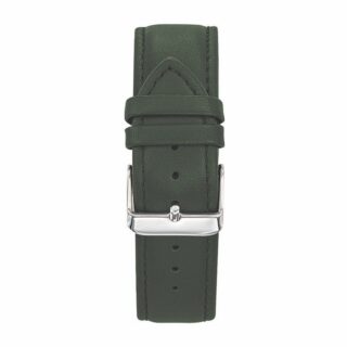 Menthe à l’eau - Bracelet Homme 20 mm Cuir véritable Vert boucle chromée