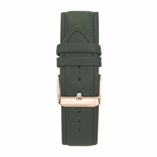Bracelet Homme 20 mm Cuir véritable Vert boucle dorée par la marque Menthe à l’eau Menthe à l’eau - Bracelet Homme 20 mm Cuir véritable Vert boucle dorée