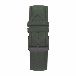 Bracelet Homme 20 mm Cuir véritable Vert boucle noire par la marque Menthe à l’eau Menthe à l’eau - Bracelet Homme 20 mm Cuir véritable Vert boucle noire