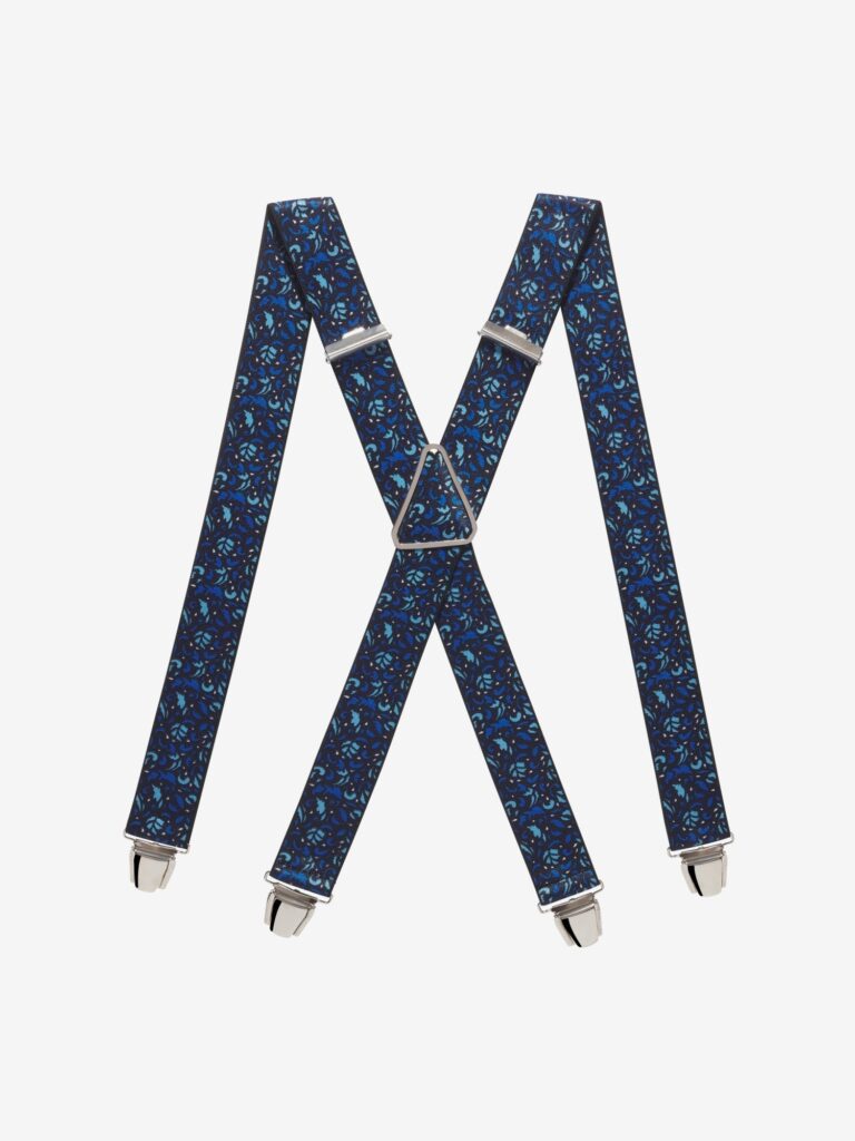 bretelles a motifs classiques 7513469 Pierrot - Bretelles à Motifs Classiques Paisley – Bleu