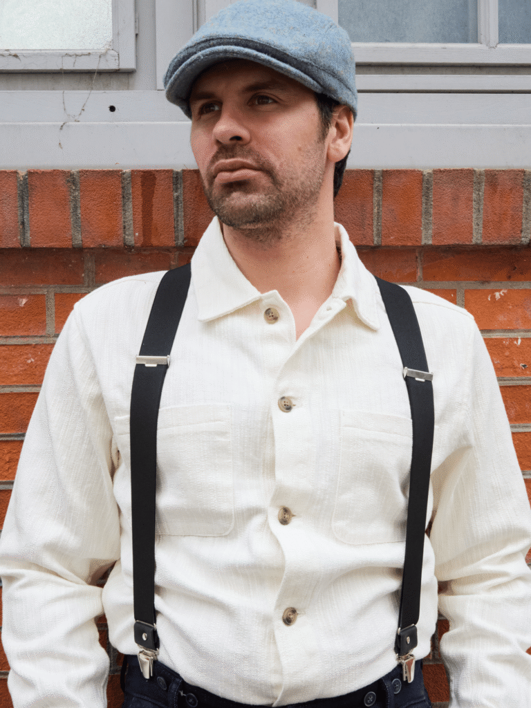 Pierrot - Bretelles Unies Finitions Cuir
