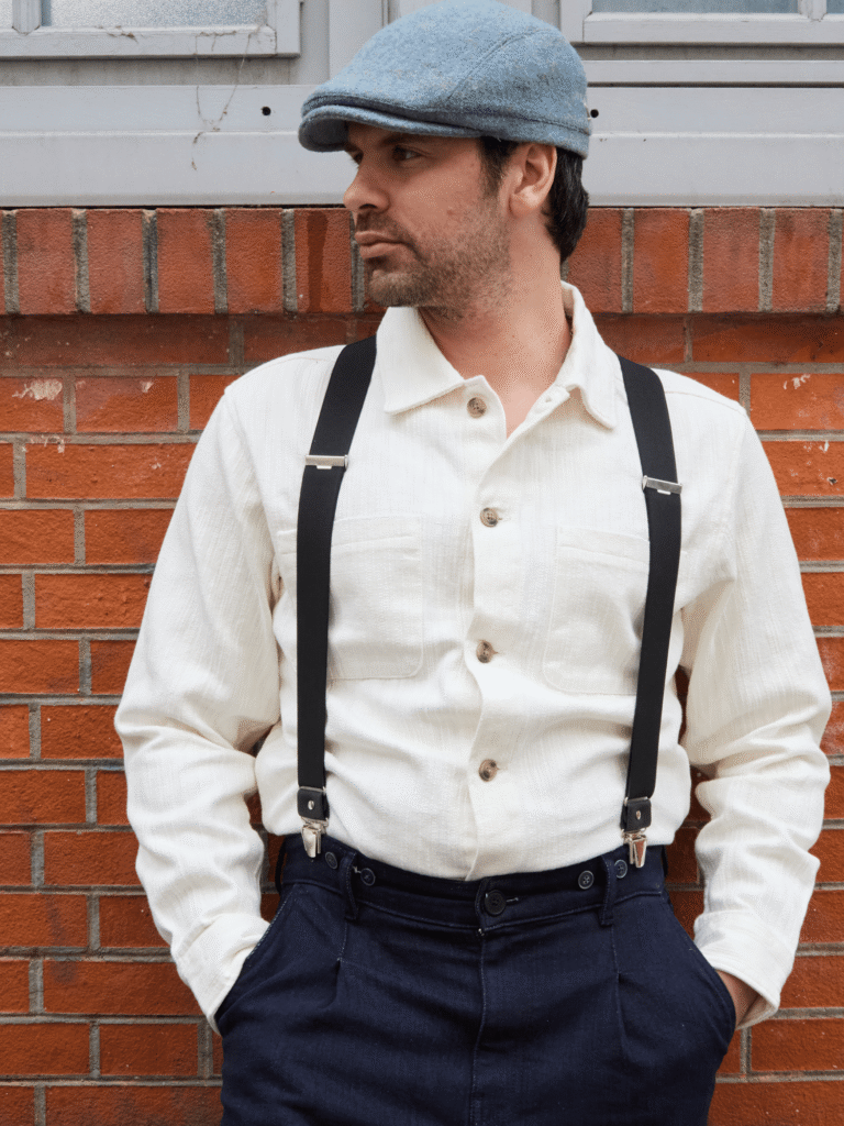 Pierrot - Bretelles Unies Finitions Cuir