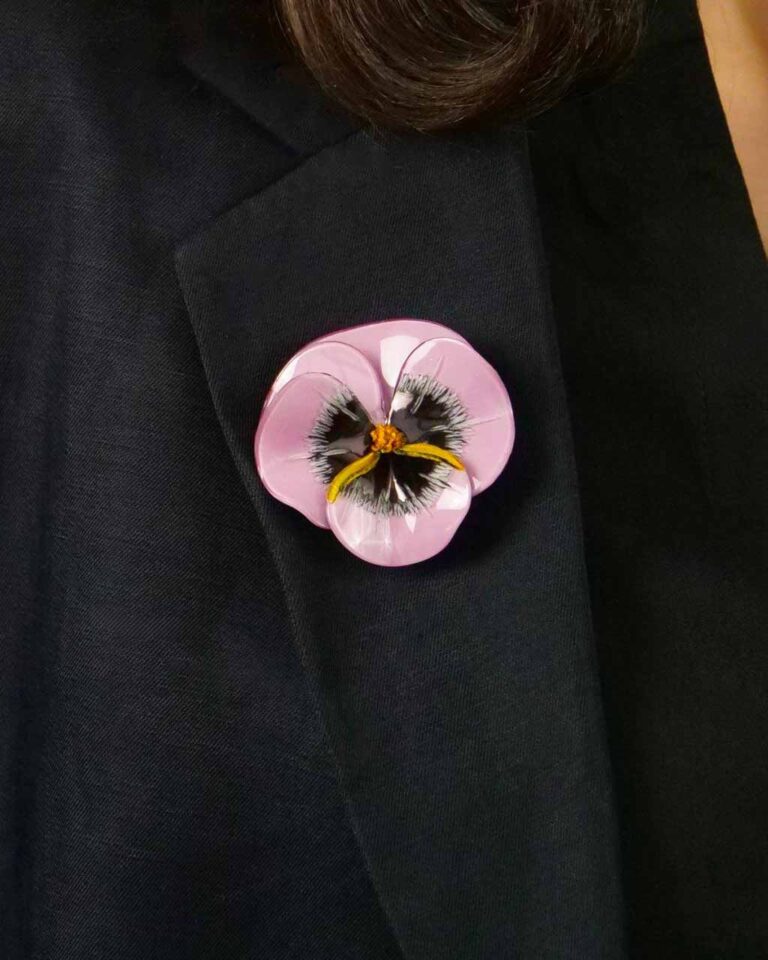 Ciléa Paris - Broche Pensée - Petit – Rouge