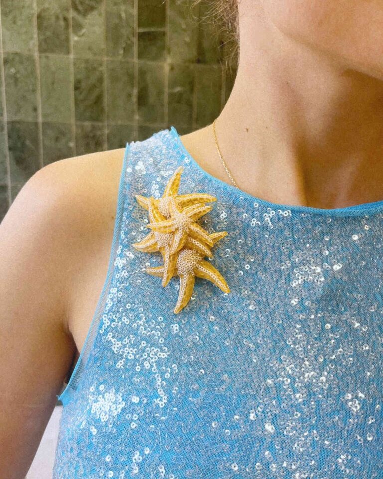 Ciléa Bijoux - Broche Ariel – Bleu pale