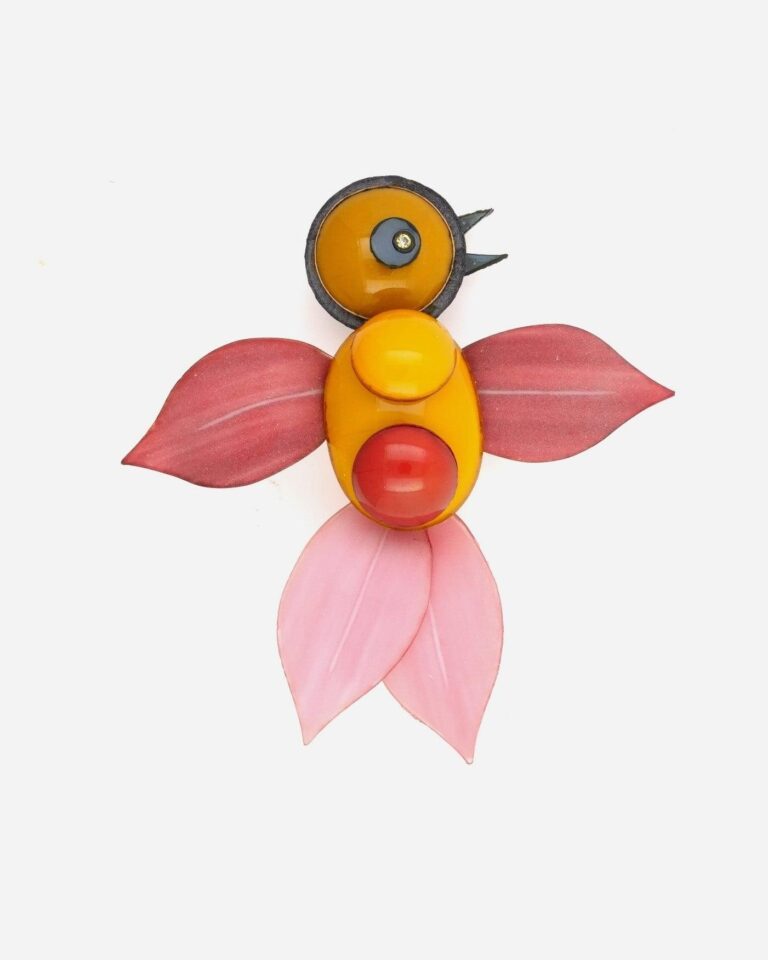 Ciléa Paris - Broche colibri Gaston – Bleu Canard