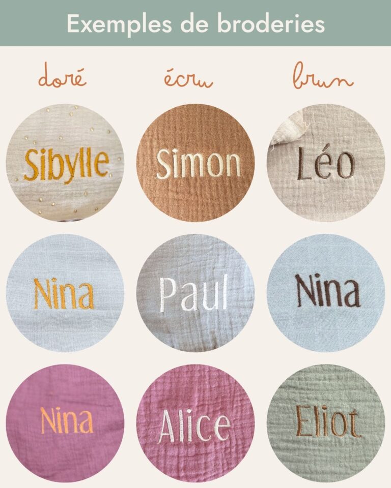 Petit Pote - Poncho bébé enfant personnalisé / Coton Bio – Taille unique / Ecru doré