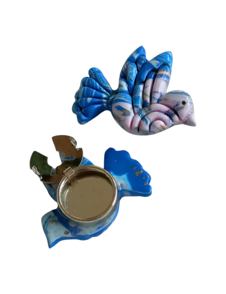 L’Atelier de Patricia - Cache bouton -Colombe bleu – Bleu marine