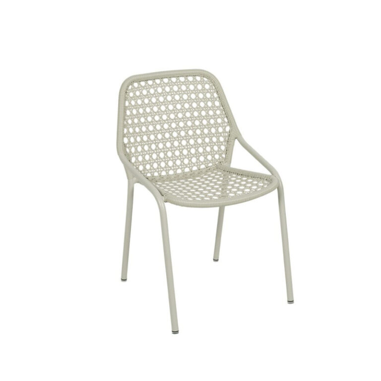 FERMOB - Chaise de repas FERMOB Croisette en métal et polyéthlène - 4 coloris