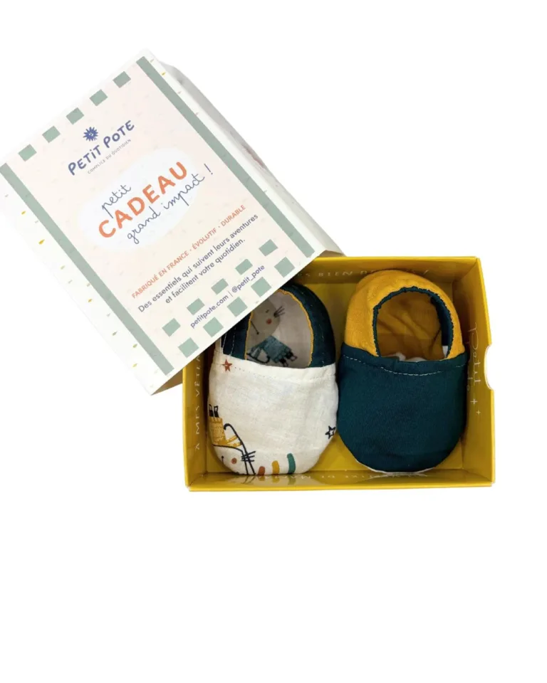 Petit Pote - Chaussons bébé souples – Aqua / 18-20