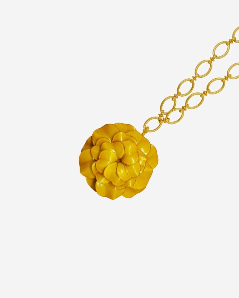Ciléa Paris - Pendentif Géranium - Maxi – Rouge / Je ne veux pas la chaîne