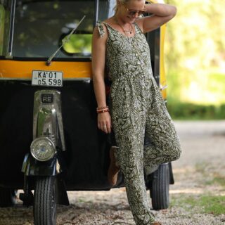 Quintessence - Combinaison LOUNA  Crêpe de viscose herbier kaki