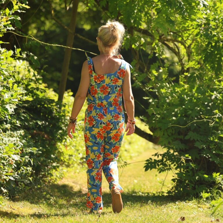 Quintessence - Combinaison LOUNA - Satin de coton jardin solaire – XXL