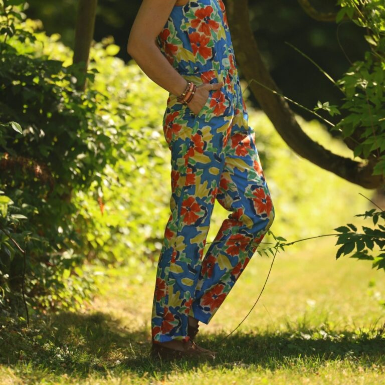 Quintessence - Combinaison LOUNA - Satin de coton jardin solaire – XXL