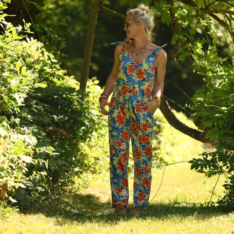 Quintessence - Combinaison LOUNA - Satin de coton jardin solaire – XXL