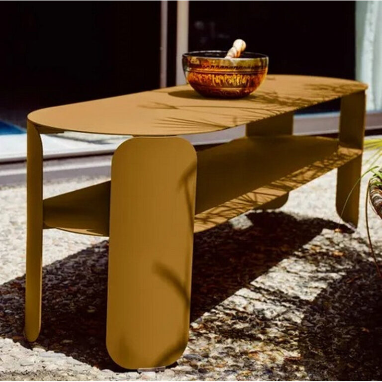 FERMOB - Console basse rectangulaire FERMOB Bebop 120x40cm en métal - 25 coloris