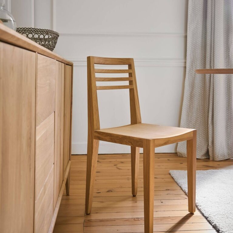 CAMIF SIGNATURE - Lot de 2 chaises chêne massif Canelle