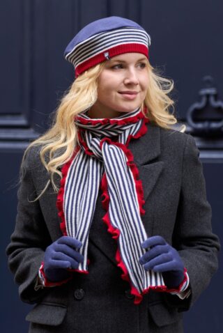 Echarpe Léna Rouge Saphir par la marque Maison Bonnefoy Maison Bonnefoy - Echarpe Léna Rouge Saphir