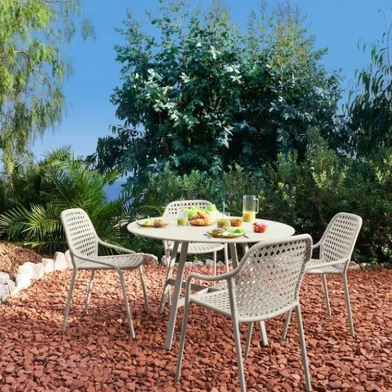 fauteuil avec accoudoirs bridge fermob croisette en metal et polyethlene 4 coloris FERMOB - Fauteuil avec accoudoirs bridge FERMOB Croisette en métal et polyéthlène - 4 coloris