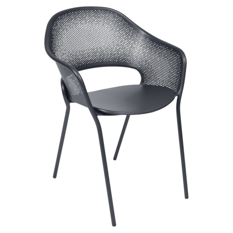 FERMOB - Fauteuil avec accoudoirs bridge FERMOB Kate en métal - 25 coloris