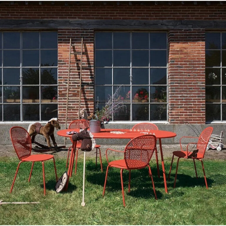 FERMOB - Fauteuil avec accoudoirs bridge FERMOB Lorette en métal - 25 coloris