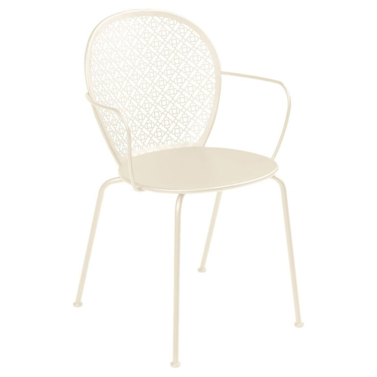 FERMOB - Fauteuil avec accoudoirs bridge FERMOB Lorette en métal - 25 coloris