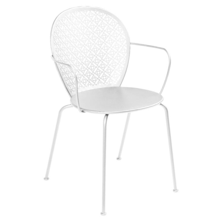 FERMOB - Fauteuil avec accoudoirs bridge FERMOB Lorette en métal - 25 coloris