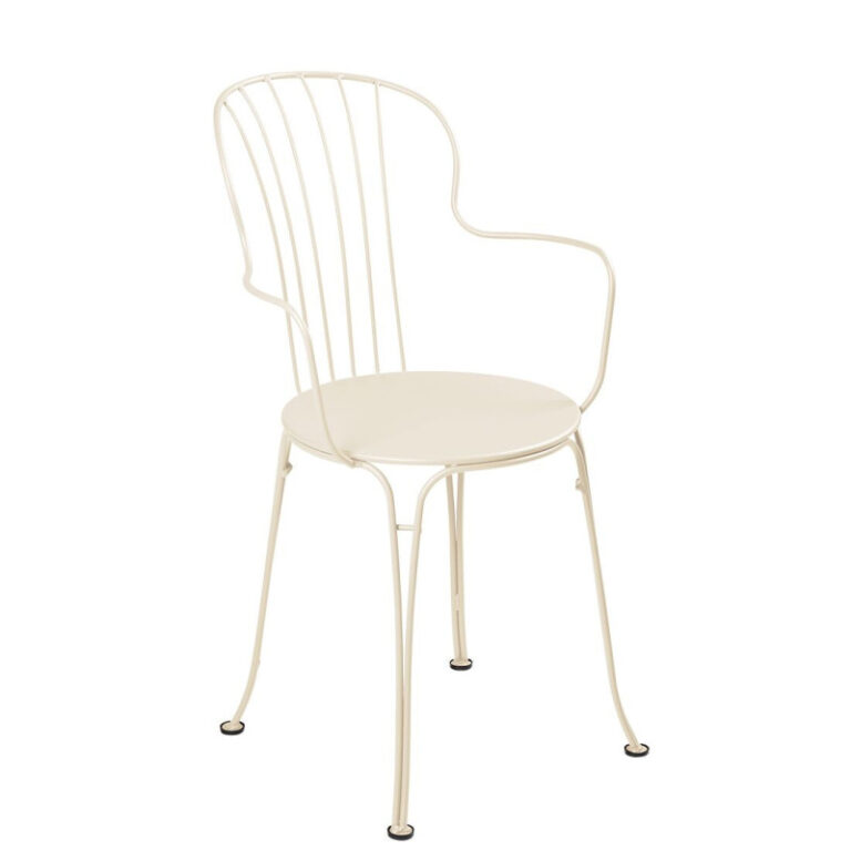 FERMOB - Fauteuil avec accoudoirs bridge FERMOB Opéra+ en métal - 25 coloris