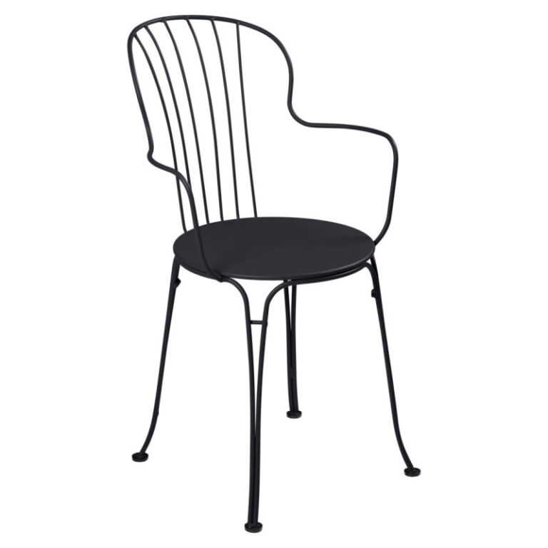 FERMOB - Fauteuil avec accoudoirs bridge FERMOB Opéra+ en métal - 25 coloris