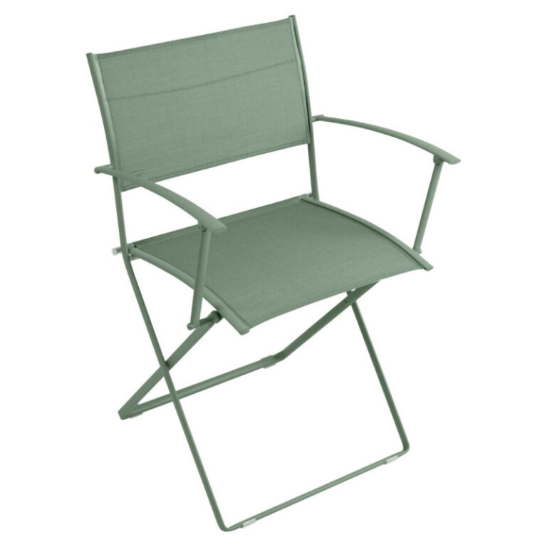 FERMOB - Fauteuil pliant avec accoudoirs bridge FERMOB Plein air en métal - 9 coloris